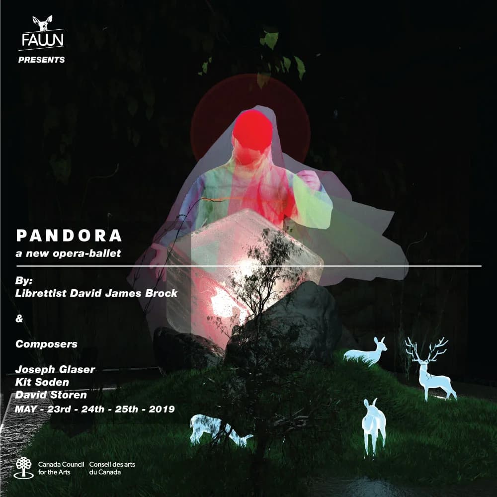 Poster for Pandora, a new opera-ballet presented by FAWN